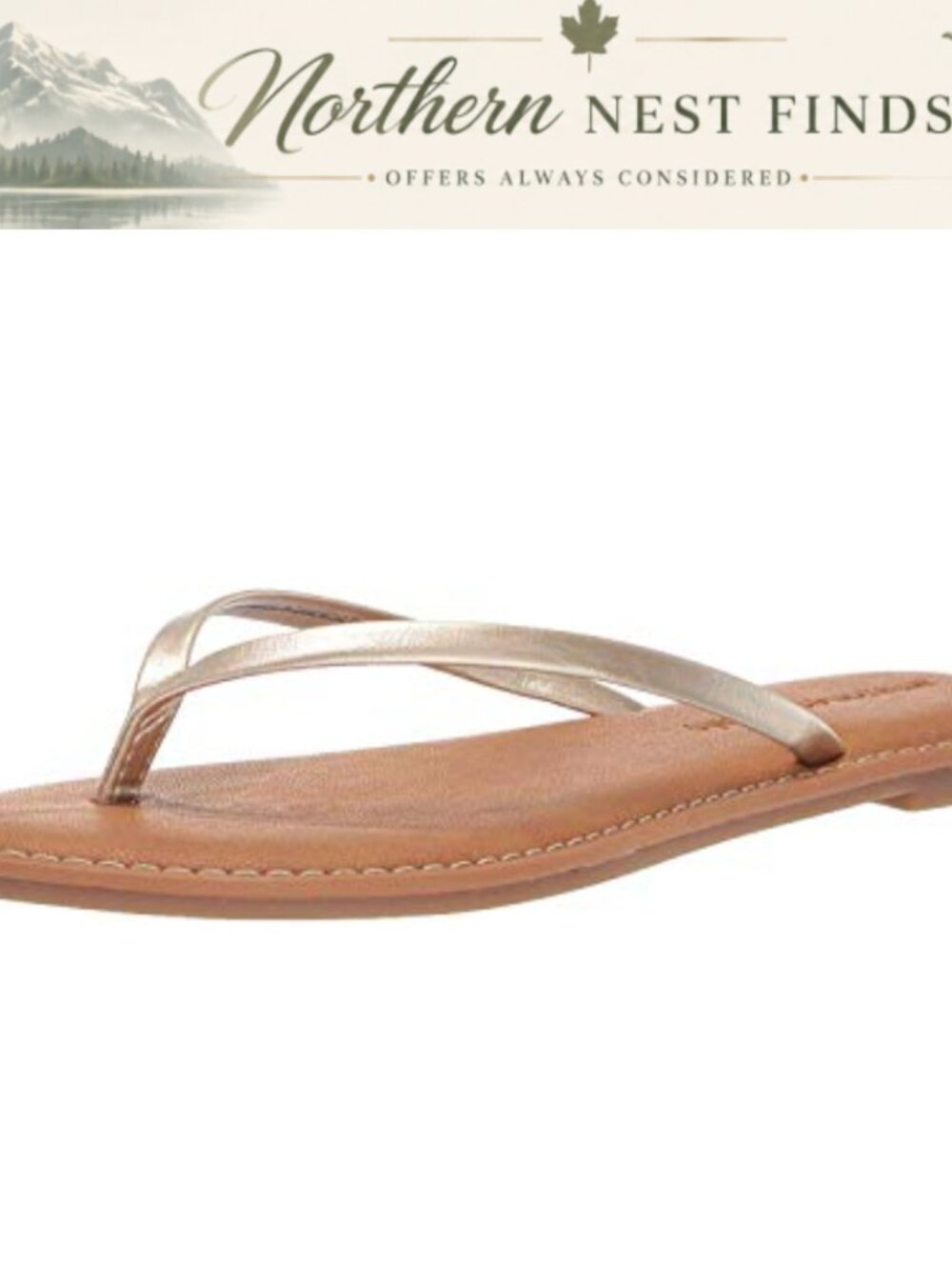 Women's Thong Flip Flop Sandals Memory Foam Faux Calfskin Casual Slip On